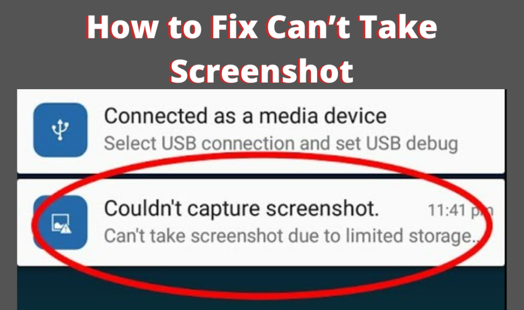 How to Fix Can’t Take Screenshot