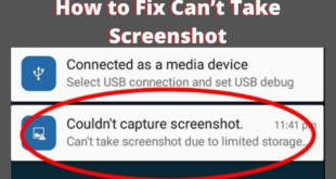How to Fix Can’t Take Screenshot