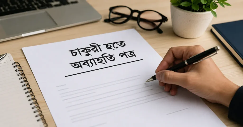 চাকুরী হতে অব্যাহতি পত্র লেখার সঠিক নিয়ম.png